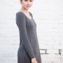 Grey mini dress with differenet heights in th end4