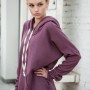 Halle hoodie purple long3