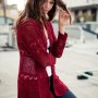 Red cardigan open 3