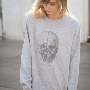 Skull sweater grey1